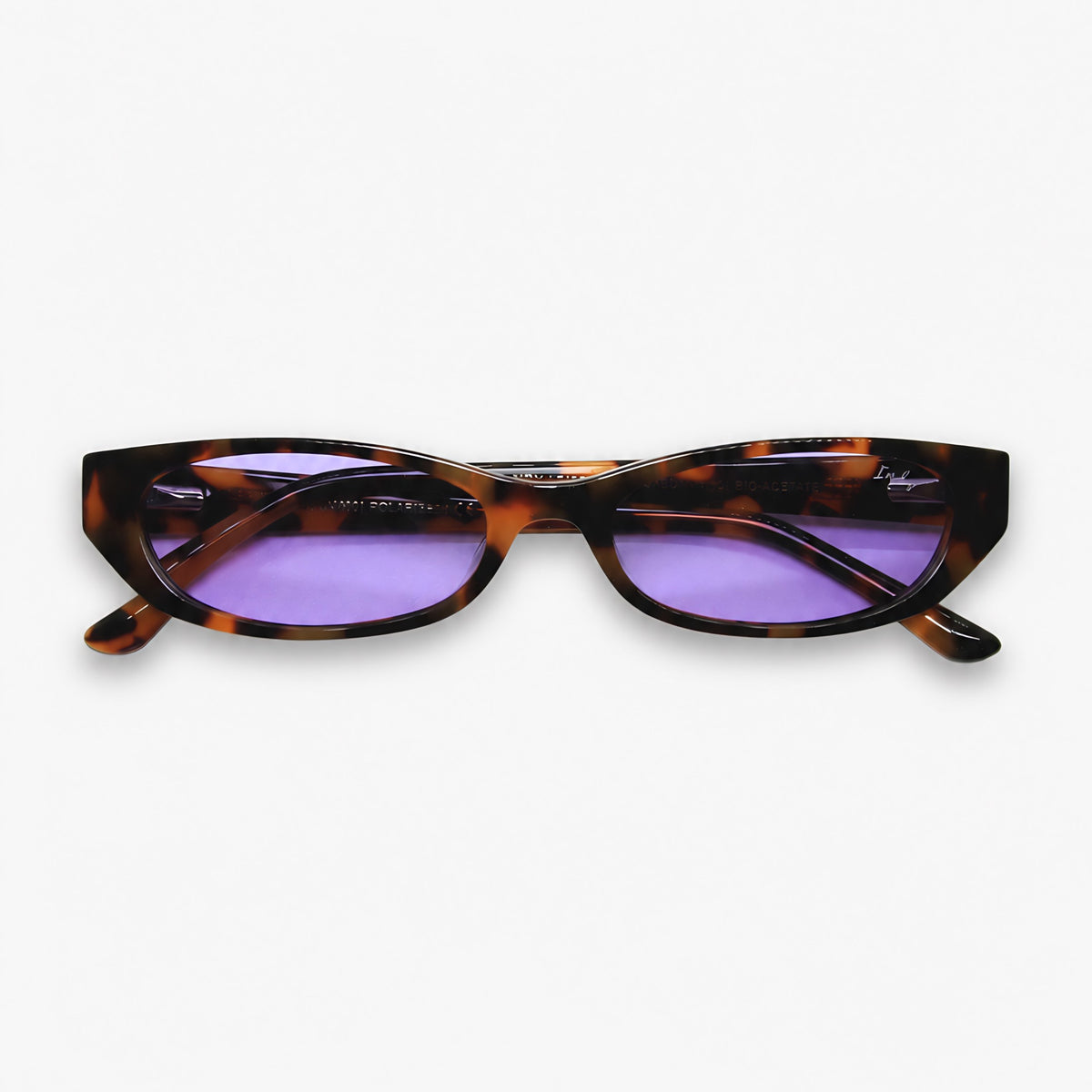 Morgenthal Frederics Sunglasses 195 GISELE Gold Red Round Frames w Purple Lenses Morgenthal Frederics Sunglasses & Sunglasses Accessories for  main image 3