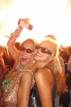 Alix Earle in Polarized Small Square Unisex Sunglasses by INDY