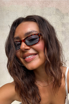 Joey / Blue by INDY – Polarized Small Square Unisex Sunglasses