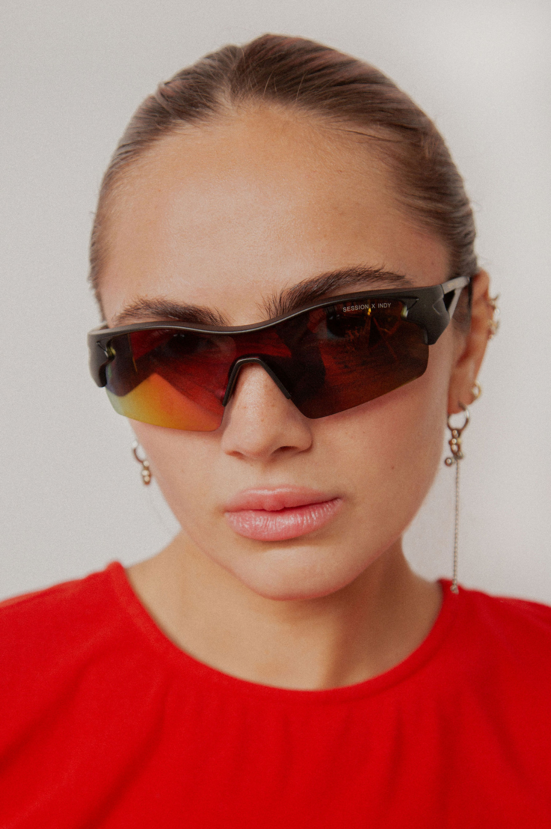 Session / Orange Mirror by INDY – Cheap Polarized Unisex Running Sunglasses