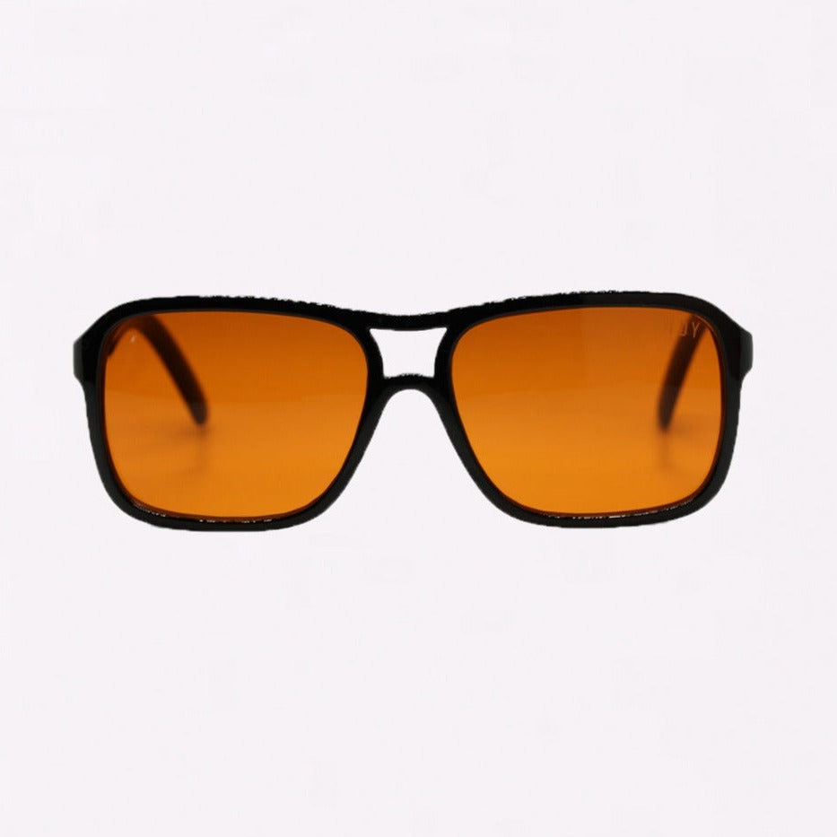aviator sunglasses with orange lenses
