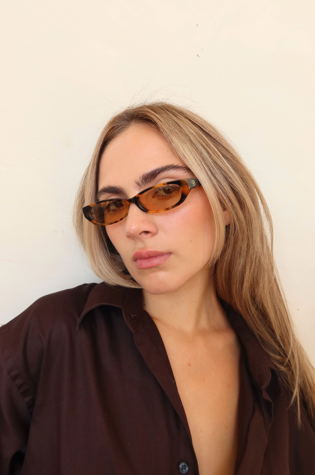 Gisele / Caramel by INDY – Polarized Small Cateye Sunglasses for Women