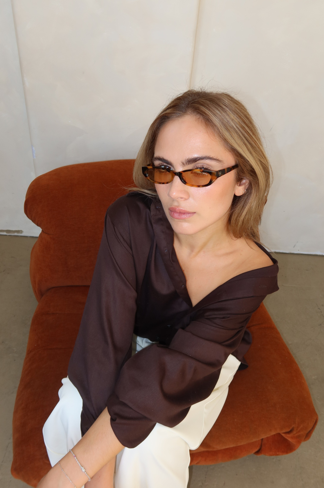 Gisele / Caramel by INDY – Polarized Small Cateye Sunglasses for Women