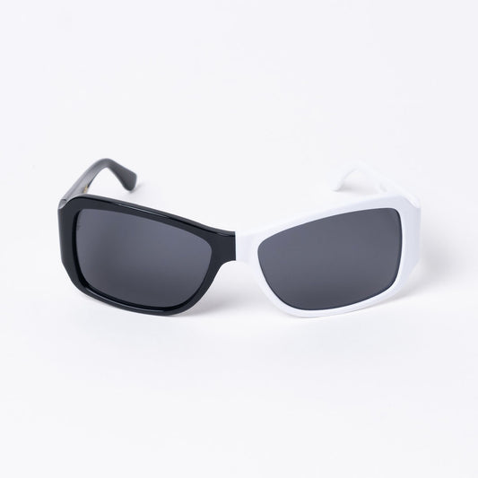 half black and half white sunglasses