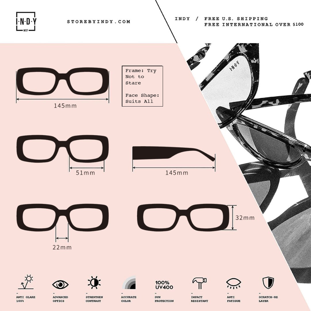 a detailed image of sunglass measurements 